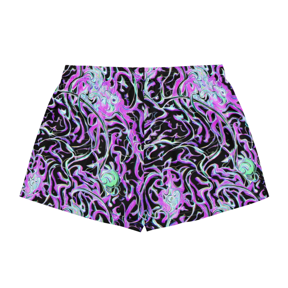 Vivid Distortion on Women's Pajama Shorts — Back