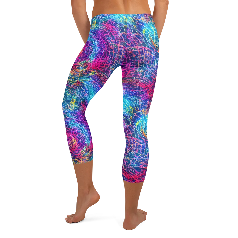 Hypercolor Rapture on Capri Leggings — Back