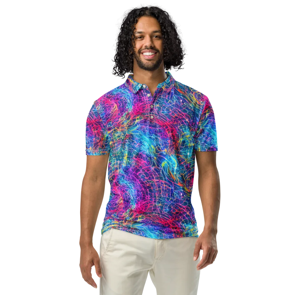 Hypercolor Rapture on Men's Slim Fit Polo Shirt — Front