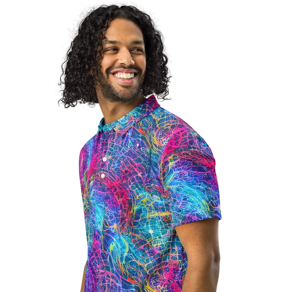 Hypercolor Rapture on Men's Slim Fit Polo Shirt — Left Front
