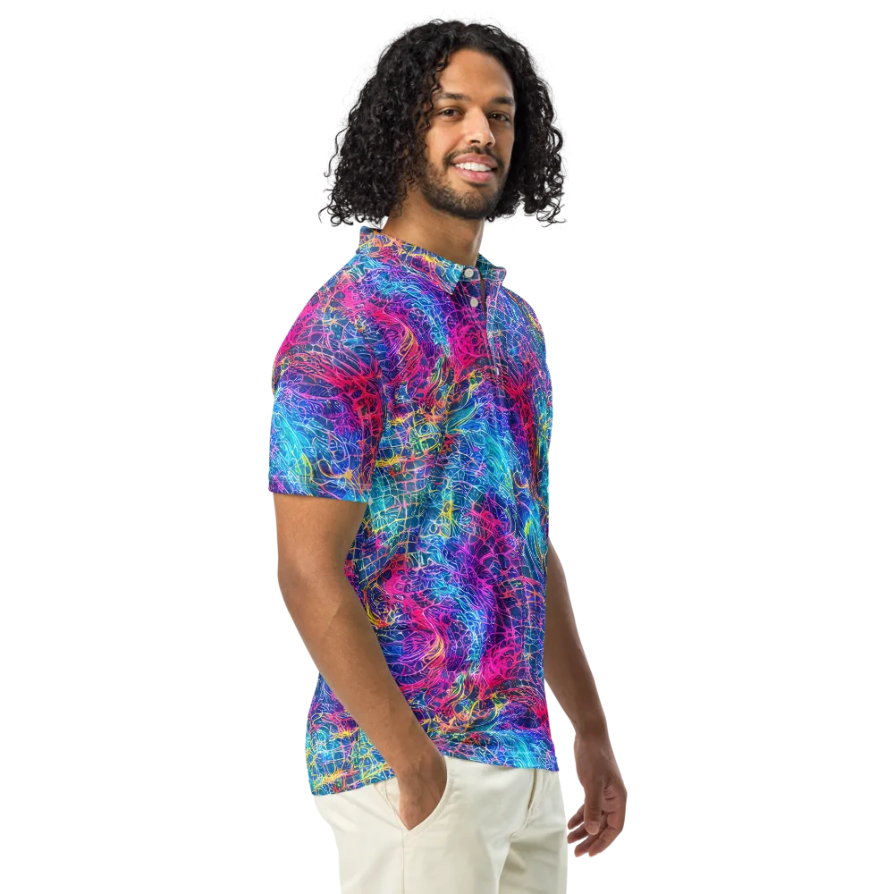 Hypercolor Rapture on Men's Slim Fit Polo Shirt — Right Front