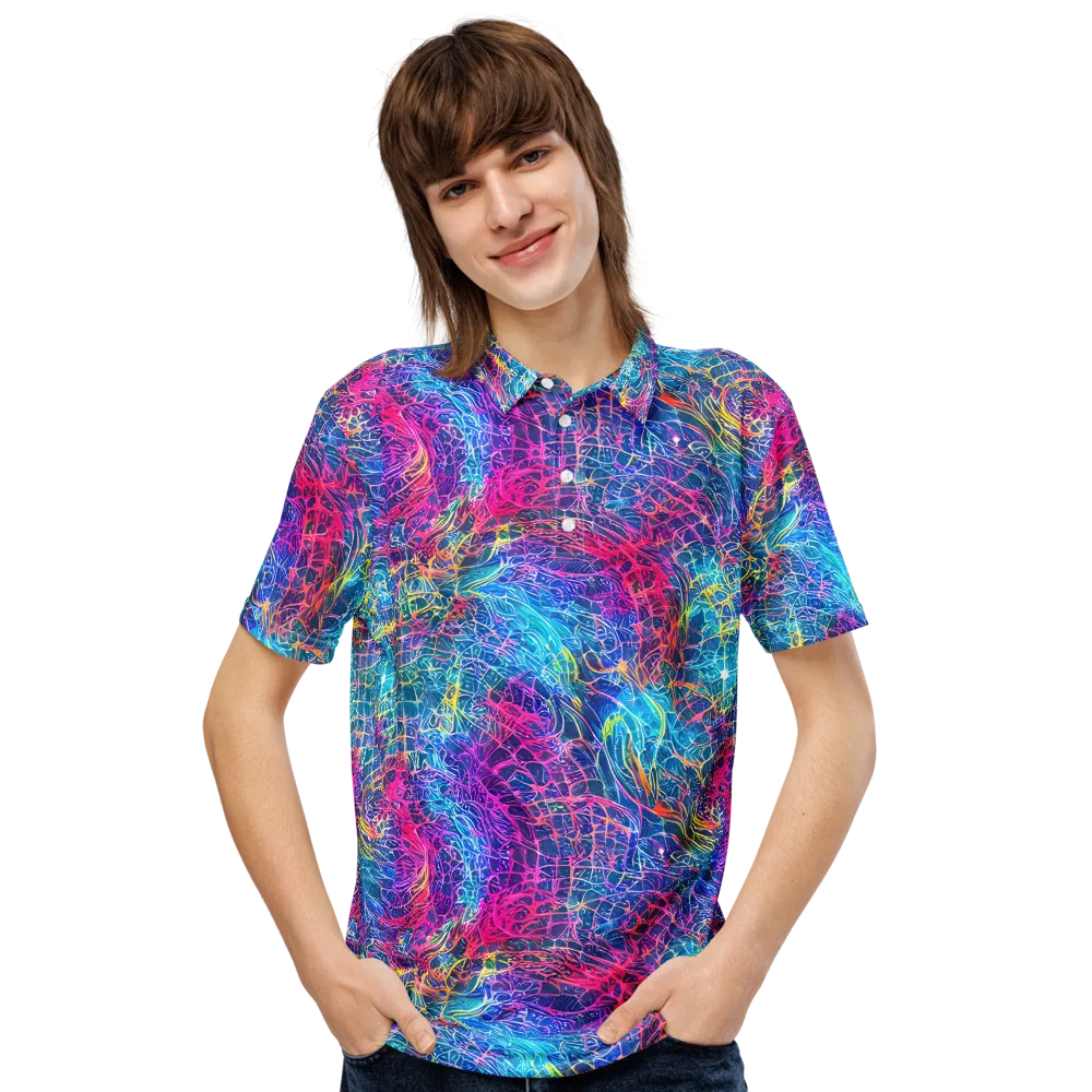 Hypercolor Rapture on Men's Slim Fit Polo Shirt — Front