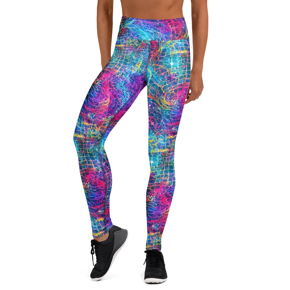 Hypercolor Rapture on Yoga Leggings — Front