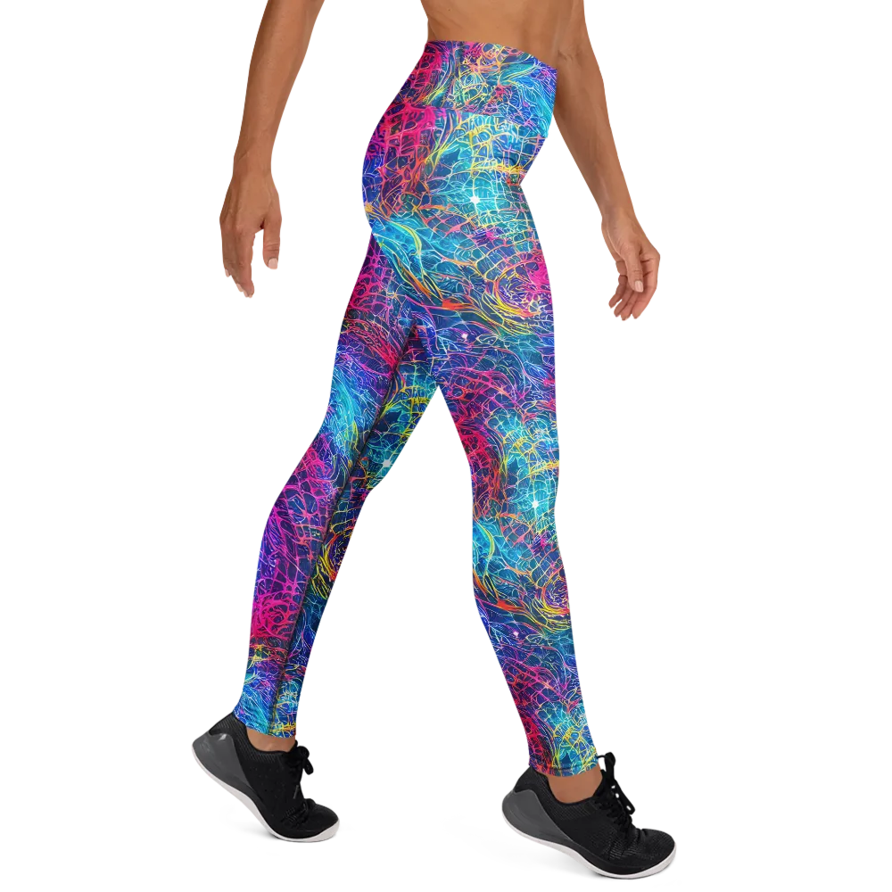 Hypercolor Rapture on Yoga Leggings — Right