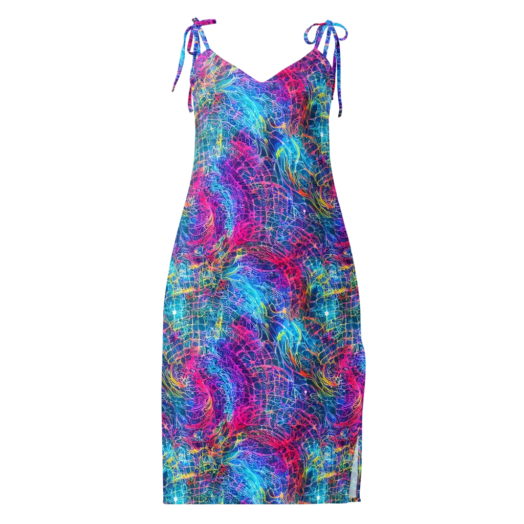 Hypercolor Rapture on Slip Dress — Front
