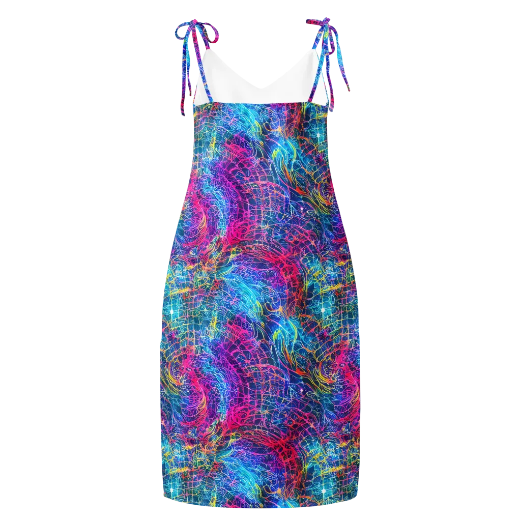 Hypercolor Rapture on Slip Dress — Back