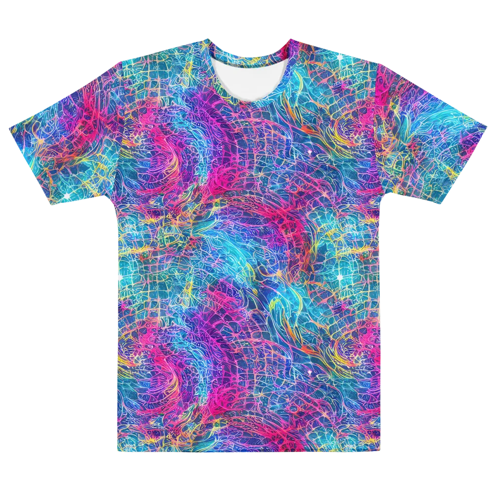 Hypercolor Rapture on Men's Cotton Crew Neck T-Shirt — Front