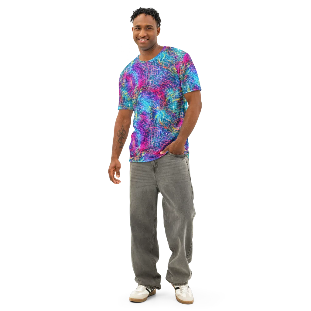 Hypercolor Rapture on Men's Cotton Crew Neck T-Shirt — Front
