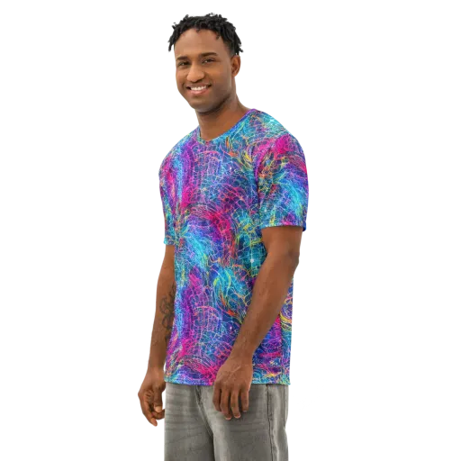 Hypercolor Rapture on a Men's Cotton Crew Neck T-Shirt