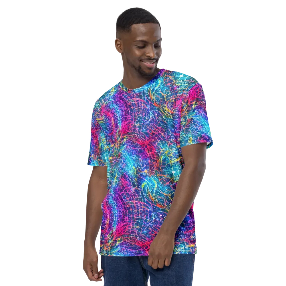 Hypercolor Rapture on Men's Crew Neck T-Shirt — Left
