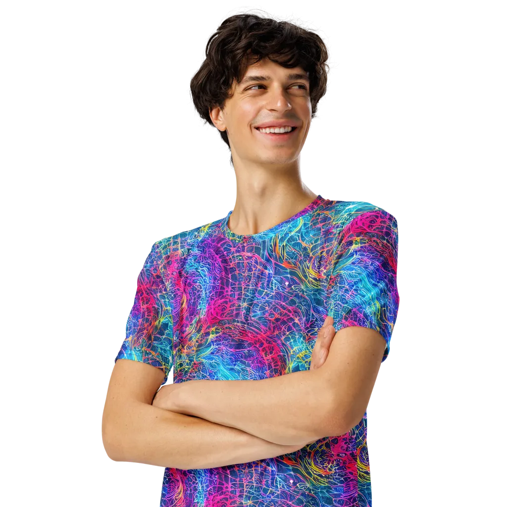Hypercolor Rapture on Men's Crew Neck T-Shirt — Left Front