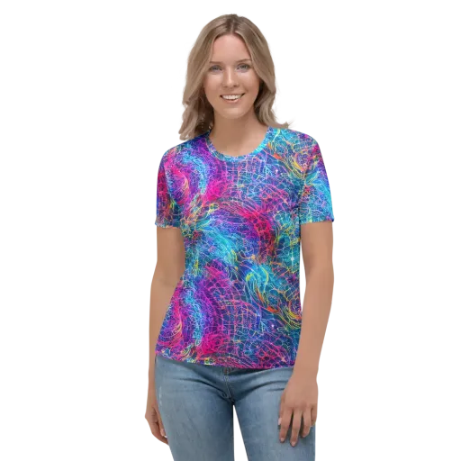 Hypercolor Rapture on a Women's Crew Neck T-Shirt