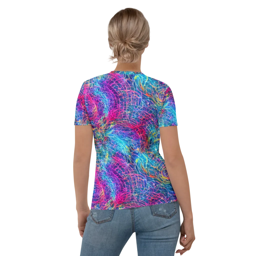 Hypercolor Rapture on Women's Crew Neck T-Shirt — Back