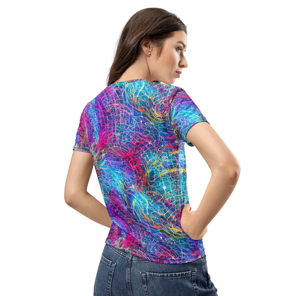 Hypercolor Rapture on Women's Crew Neck T-Shirt — Back