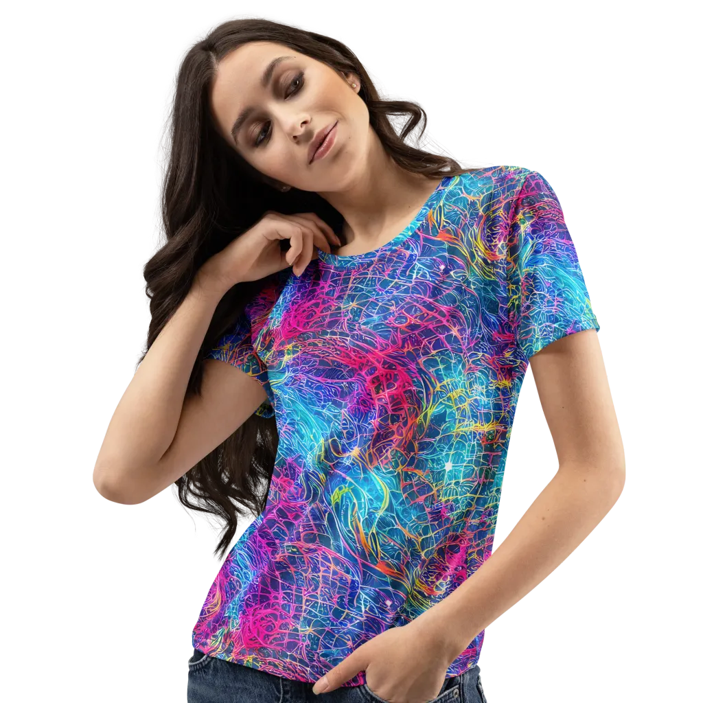 Hypercolor Rapture on Women's Crew Neck T-Shirt — Left Front