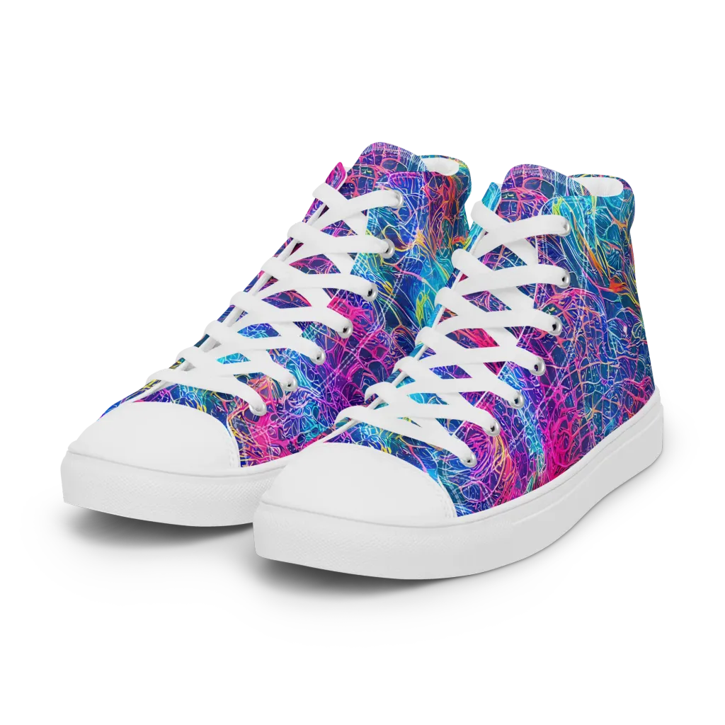 Hypercolor Rapture on Women's High Top Canvas Shoes — Left Front