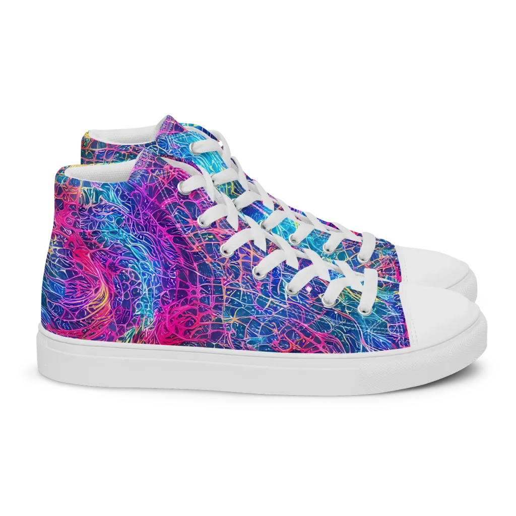 Hypercolor Rapture on Women's High Top Canvas Shoes — Right