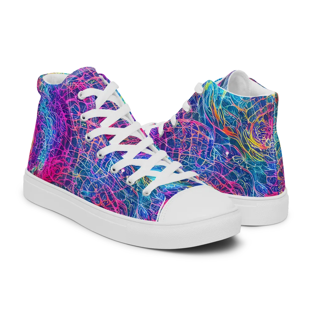 Hypercolor Rapture on Women's High Top Canvas Shoes — Right