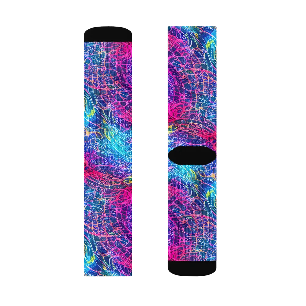 Hypercolor Rapture on Socks — Left Sock