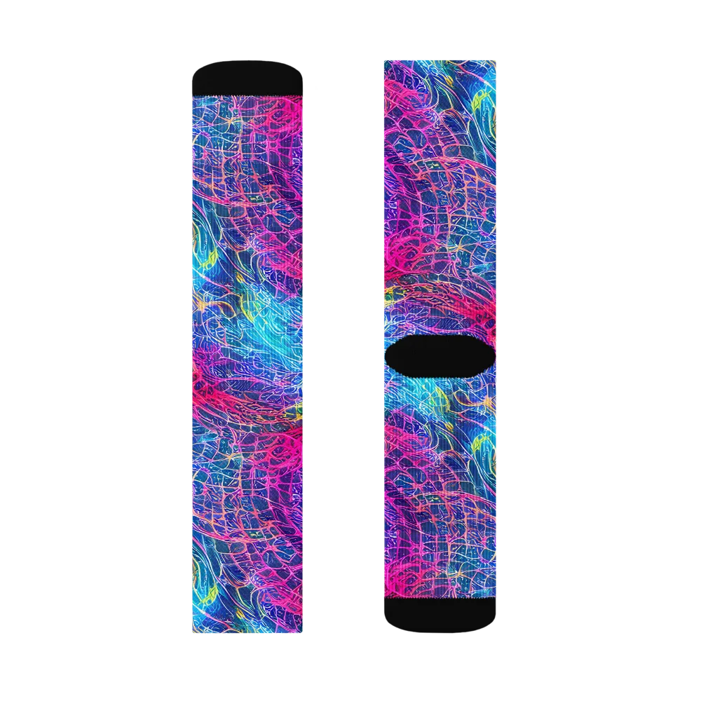Hypercolor Rapture on Socks — Right Sock