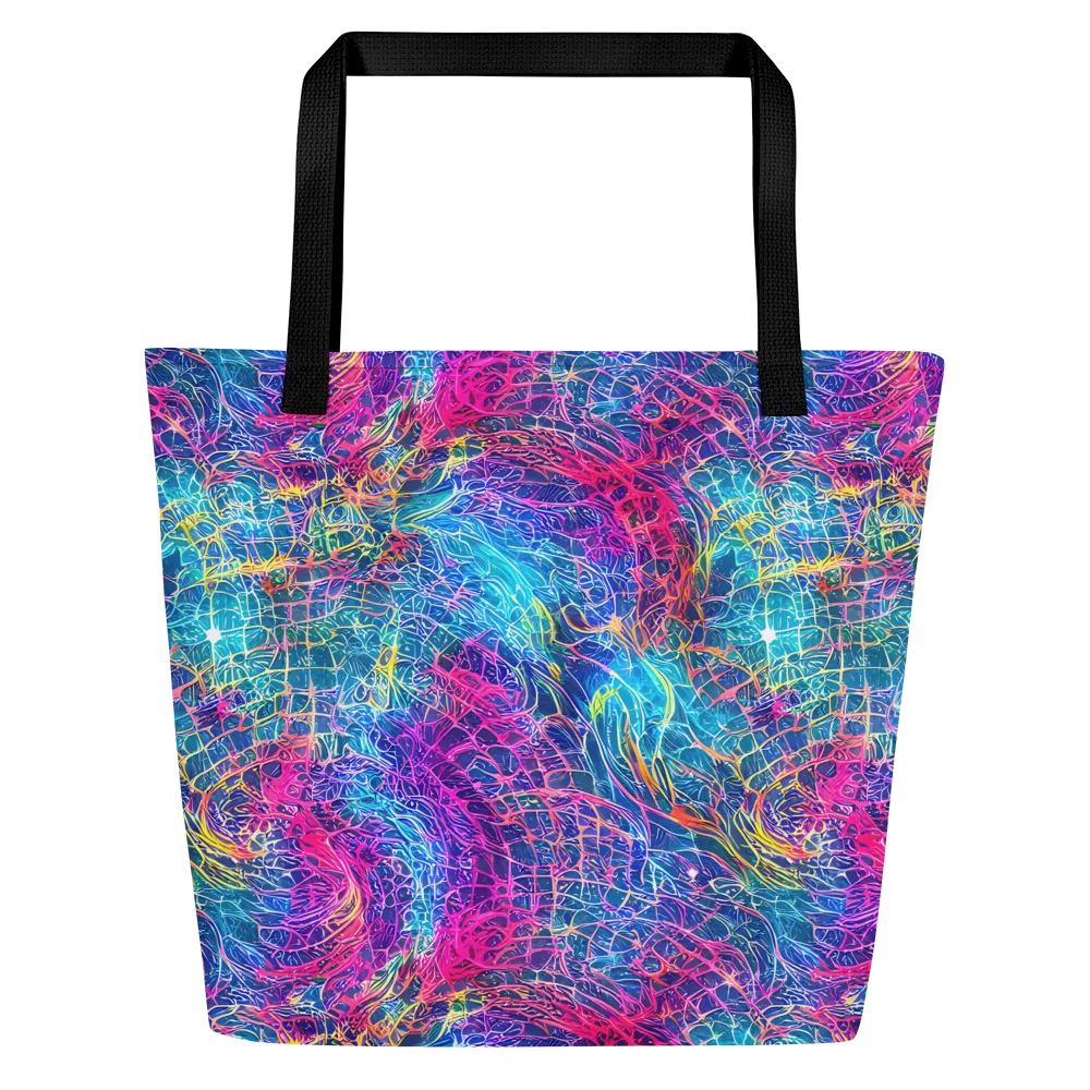 Hypercolor Rapture on Large Tote Bag W/ Pocket — Front