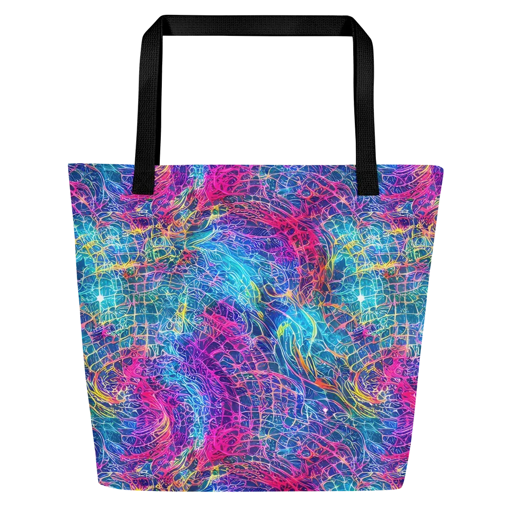 Hypercolor Rapture on Large Tote Bag W/ Pocket — Front