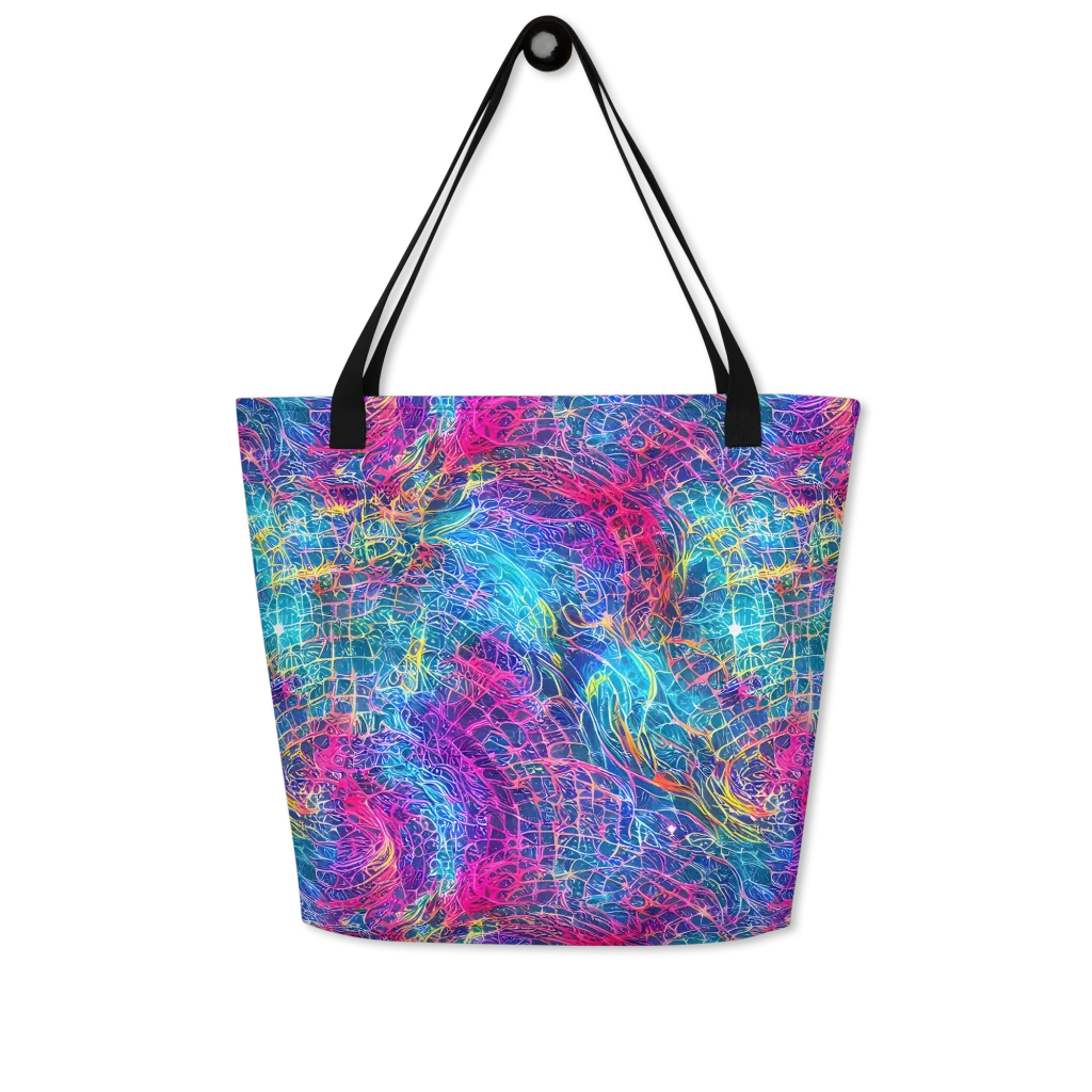 Hypercolor Rapture on Large Tote Bag W/ Pocket — Front