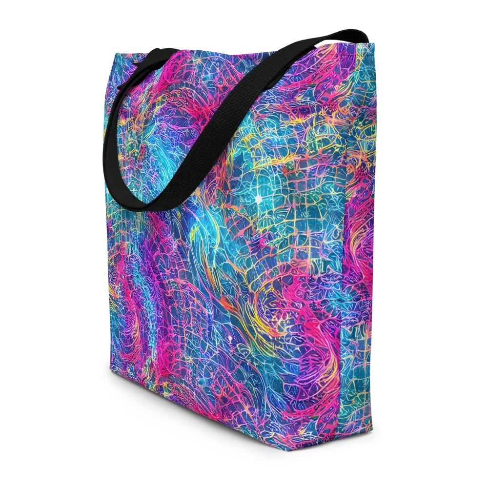 Hypercolor Rapture on Large Tote Bag W/ Pocket — Front