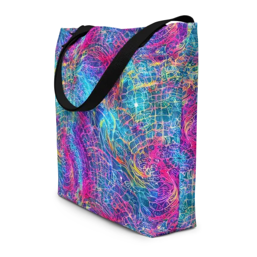 Hypercolor Rapture on a Large Tote Bag W/ Pocket