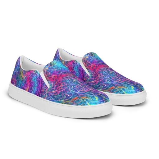 Hypercolor Rapture on a Women's Slip-On Canvas Shoes