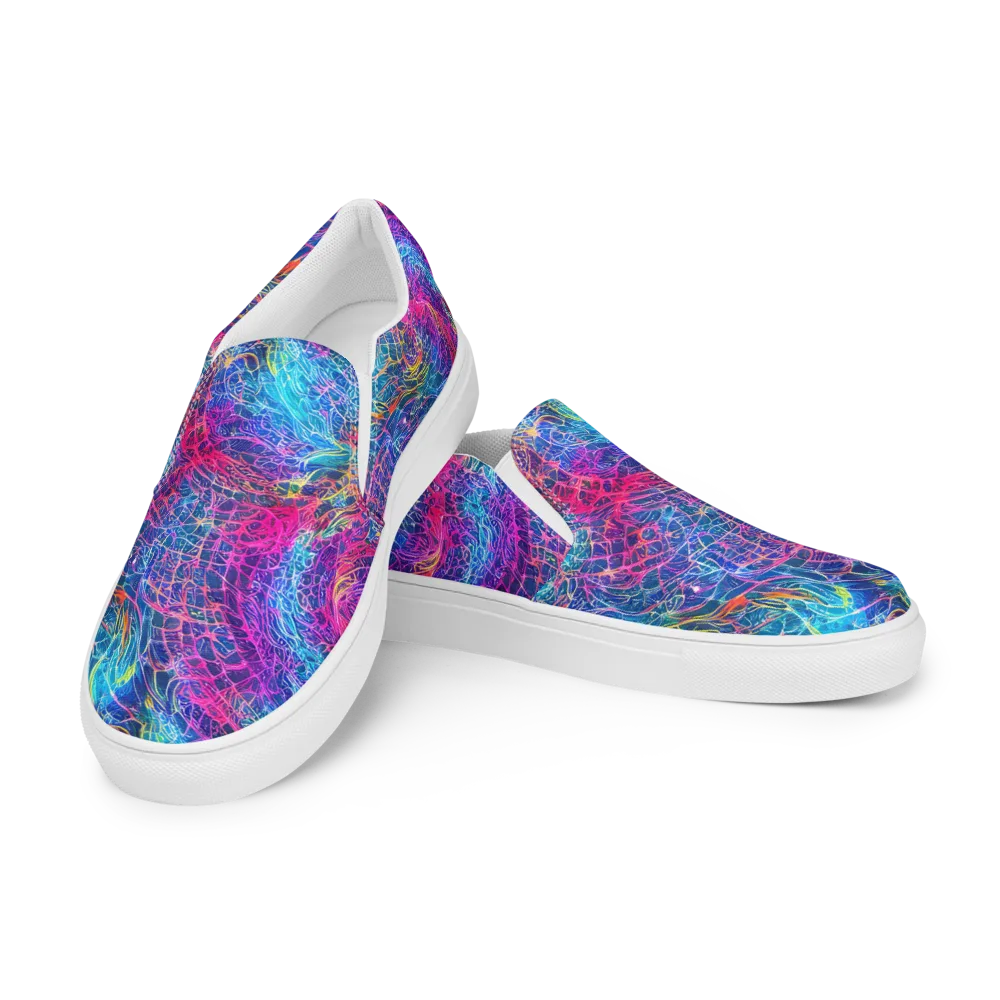 Hypercolor Rapture on Women's Slip-On Canvas Shoes — Left Front