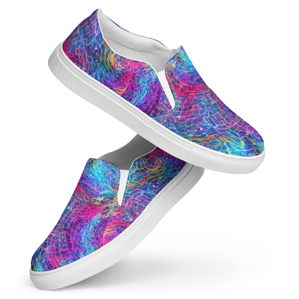 Hypercolor Rapture on Women's Slip-On Canvas Shoes — Front