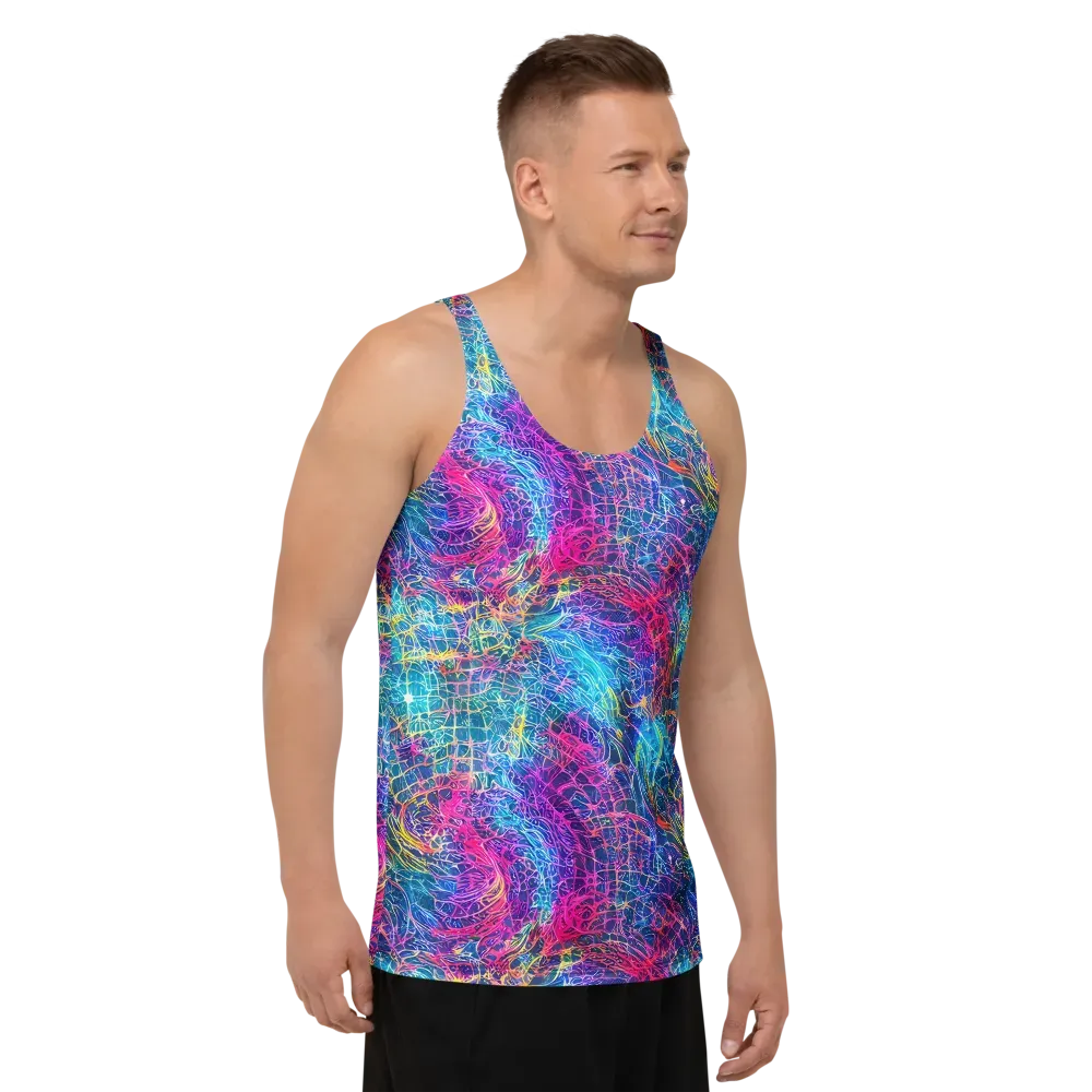 Hypercolor Rapture on Men's Tank Top — Right Front