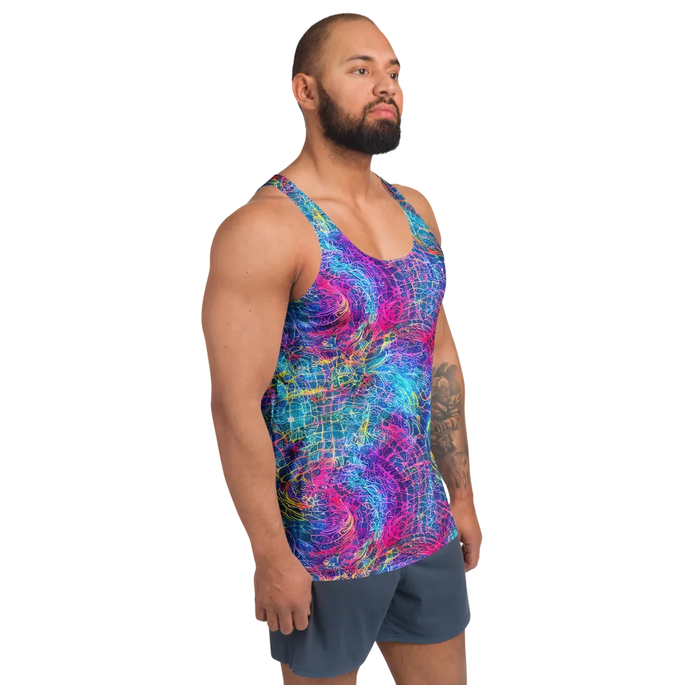 Hypercolor Rapture on Men's Tank Top — Right Front