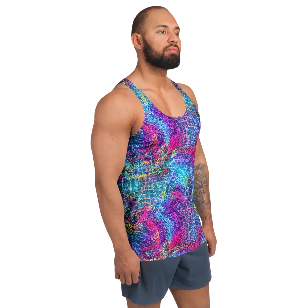 Hypercolor Rapture on Men's Tank Top — Right Front