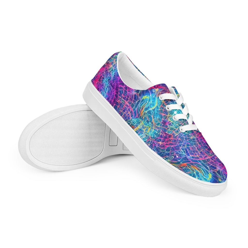Hypercolor Rapture on Men's Lace-Up Canvas Shoes — Right Front