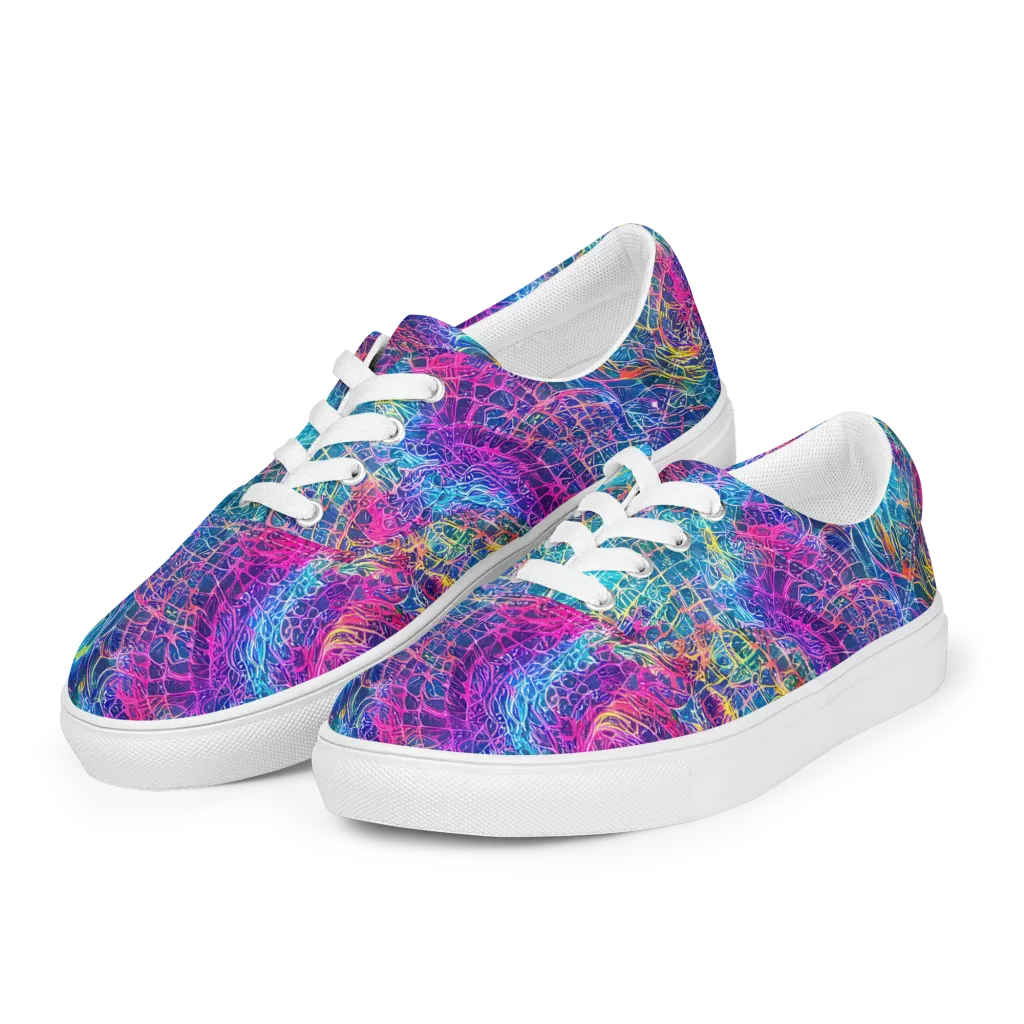 Hypercolor Rapture on Men's Lace-Up Canvas Shoes — Left Front