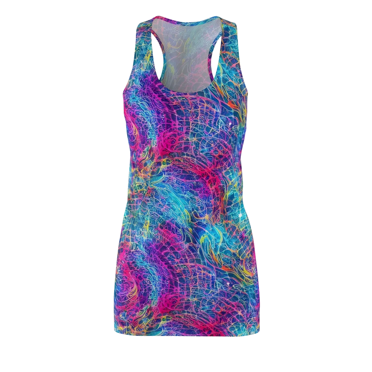 Hypercolor Rapture on Racerback Dress — Front