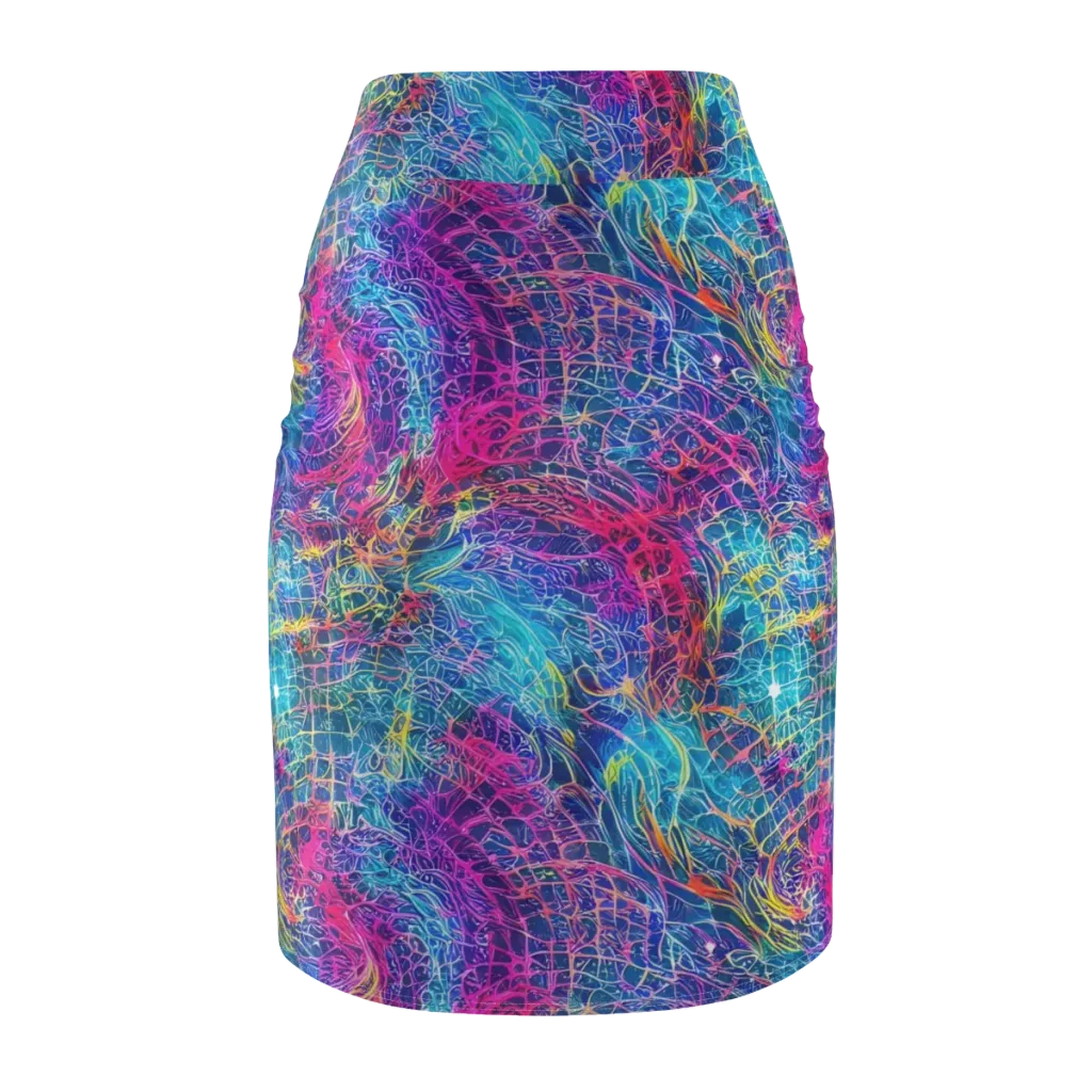 Hypercolor Rapture on Pencil Skirt — Back