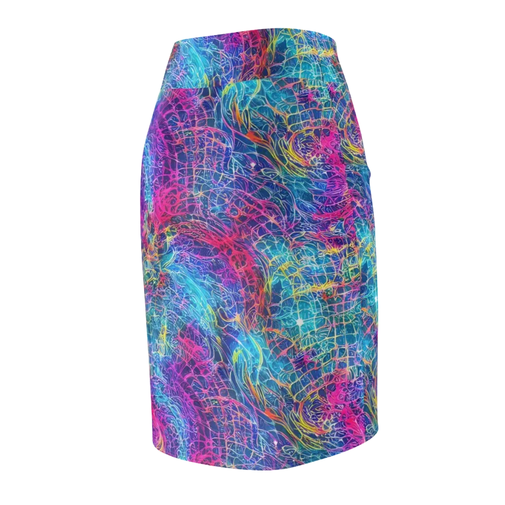 Hypercolor Rapture on Pencil Skirt — Back Side