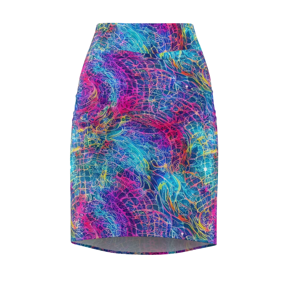 Hypercolor Rapture on Pencil Skirt — Front