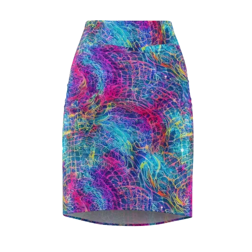 Hypercolor Rapture on a Pencil Skirt