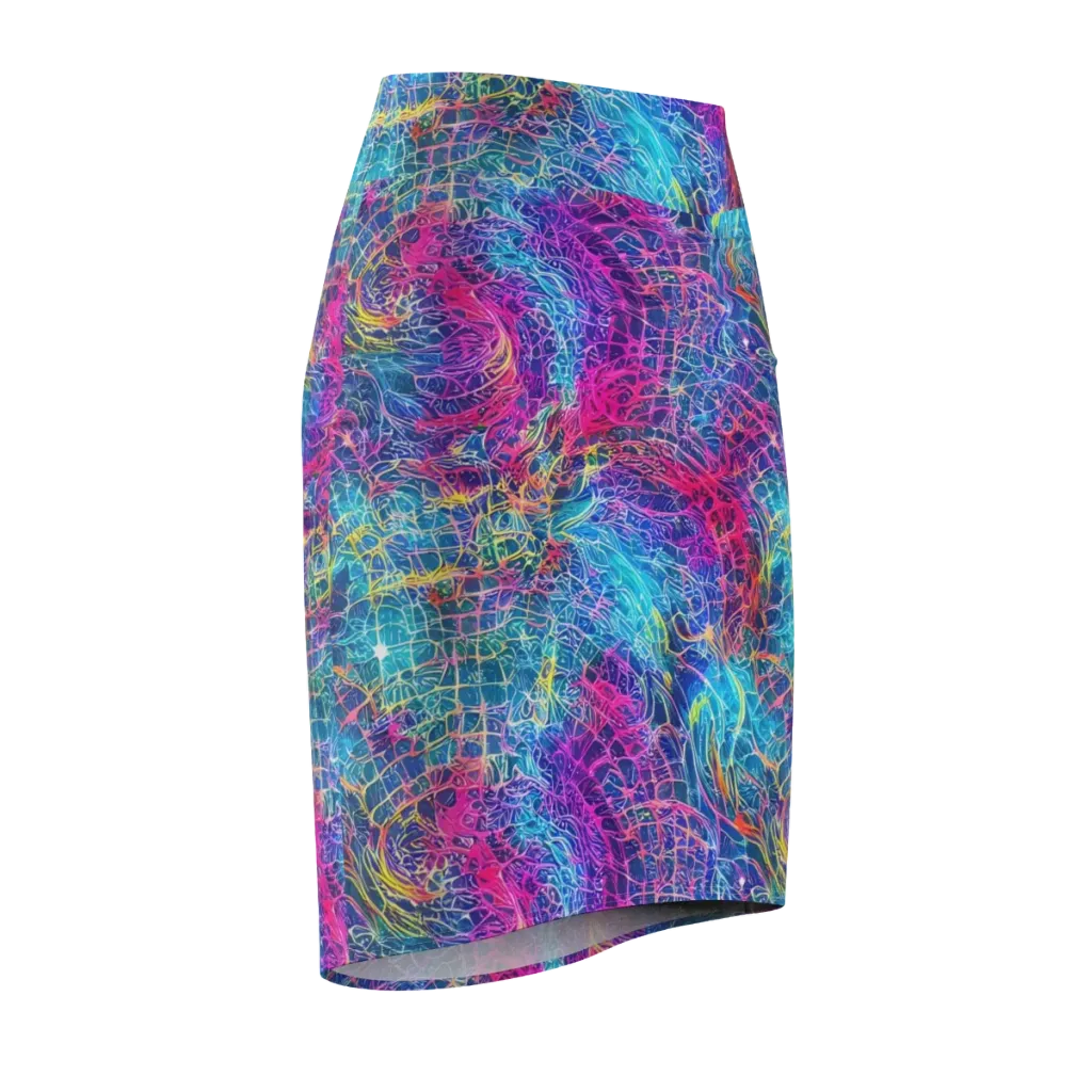 Hypercolor Rapture on Pencil Skirt — Front Side