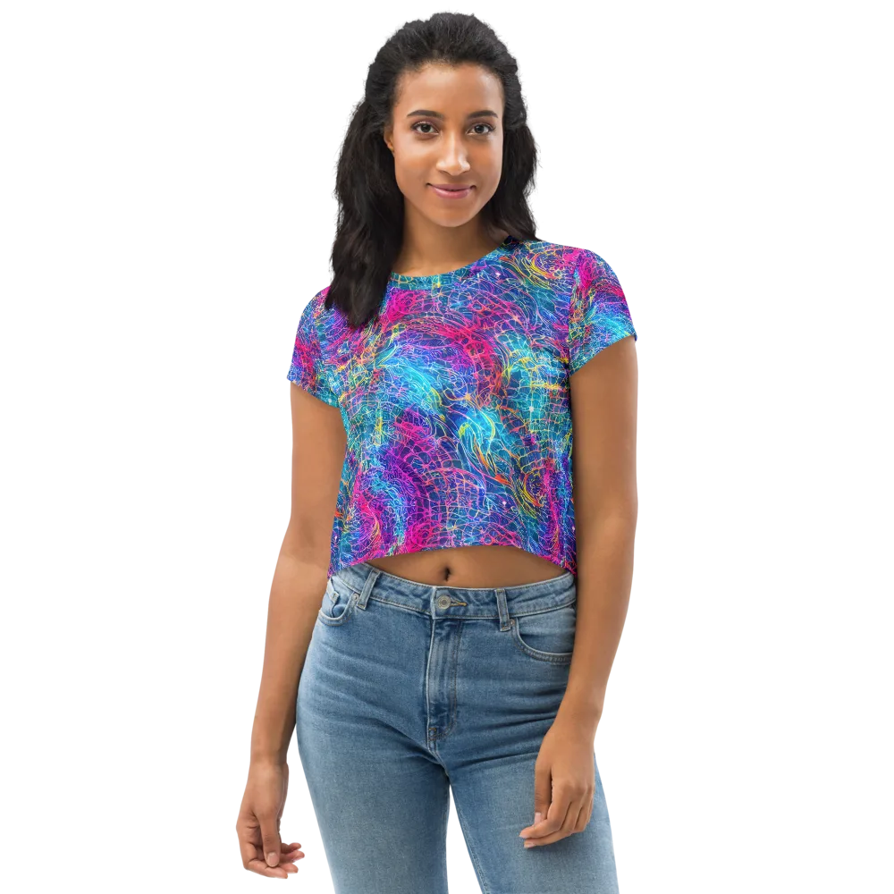 Hypercolor Rapture on Crop Tee — Front