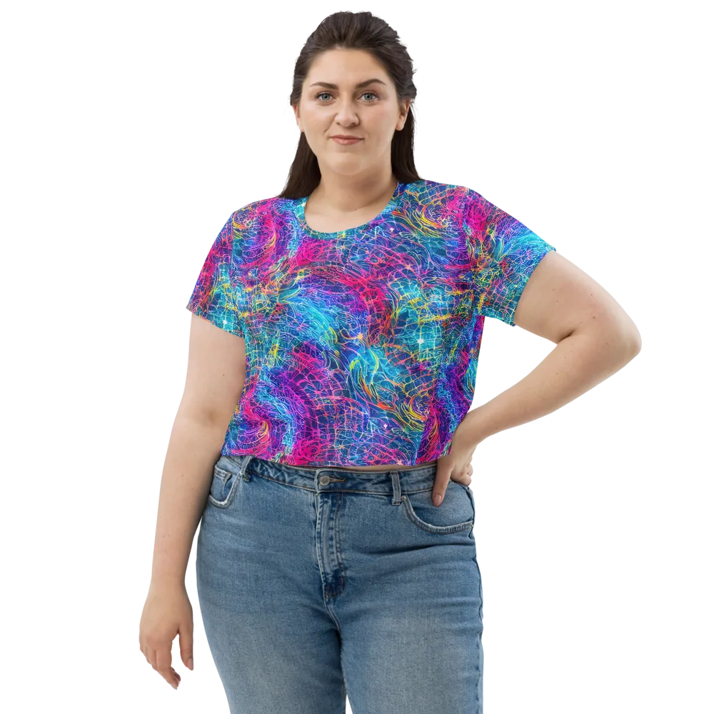 Hypercolor Rapture on Crop Tee — Front