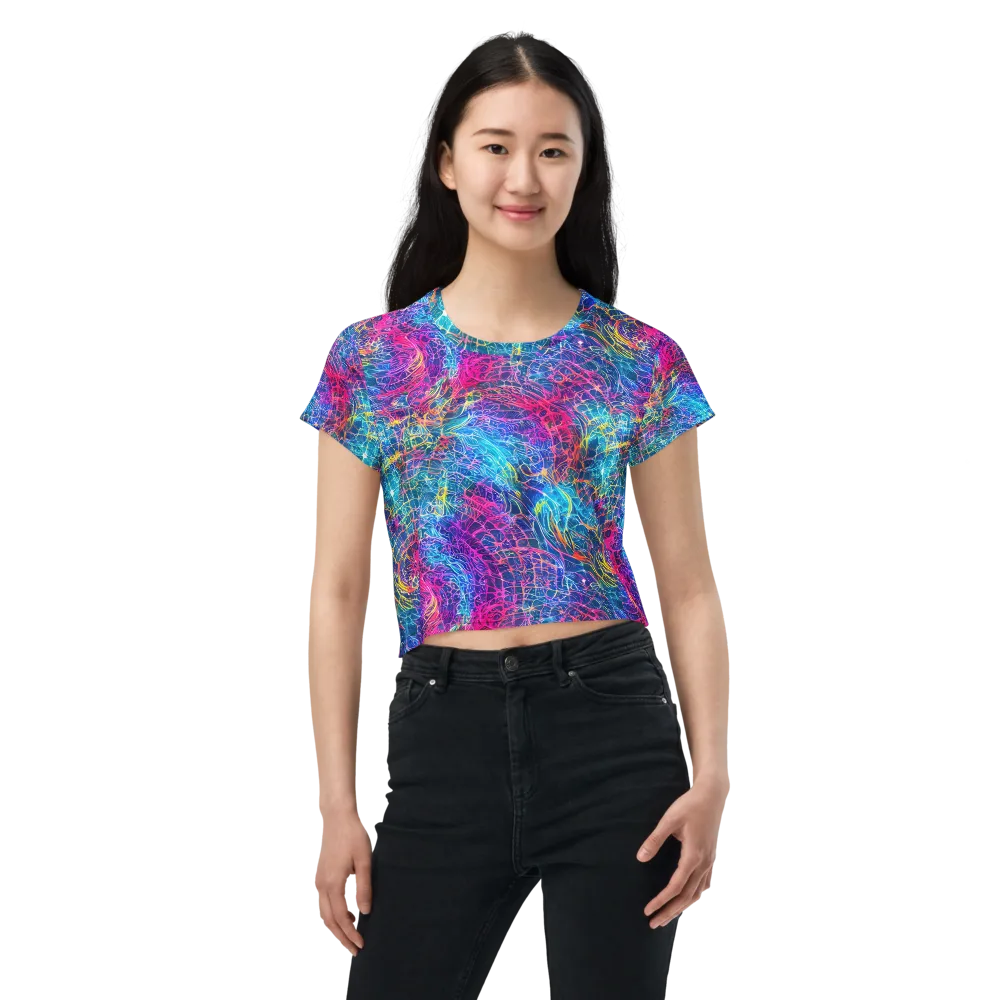 Hypercolor Rapture on Crop Tee — Front