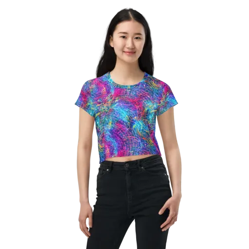 Hypercolor Rapture on a Crop Tee