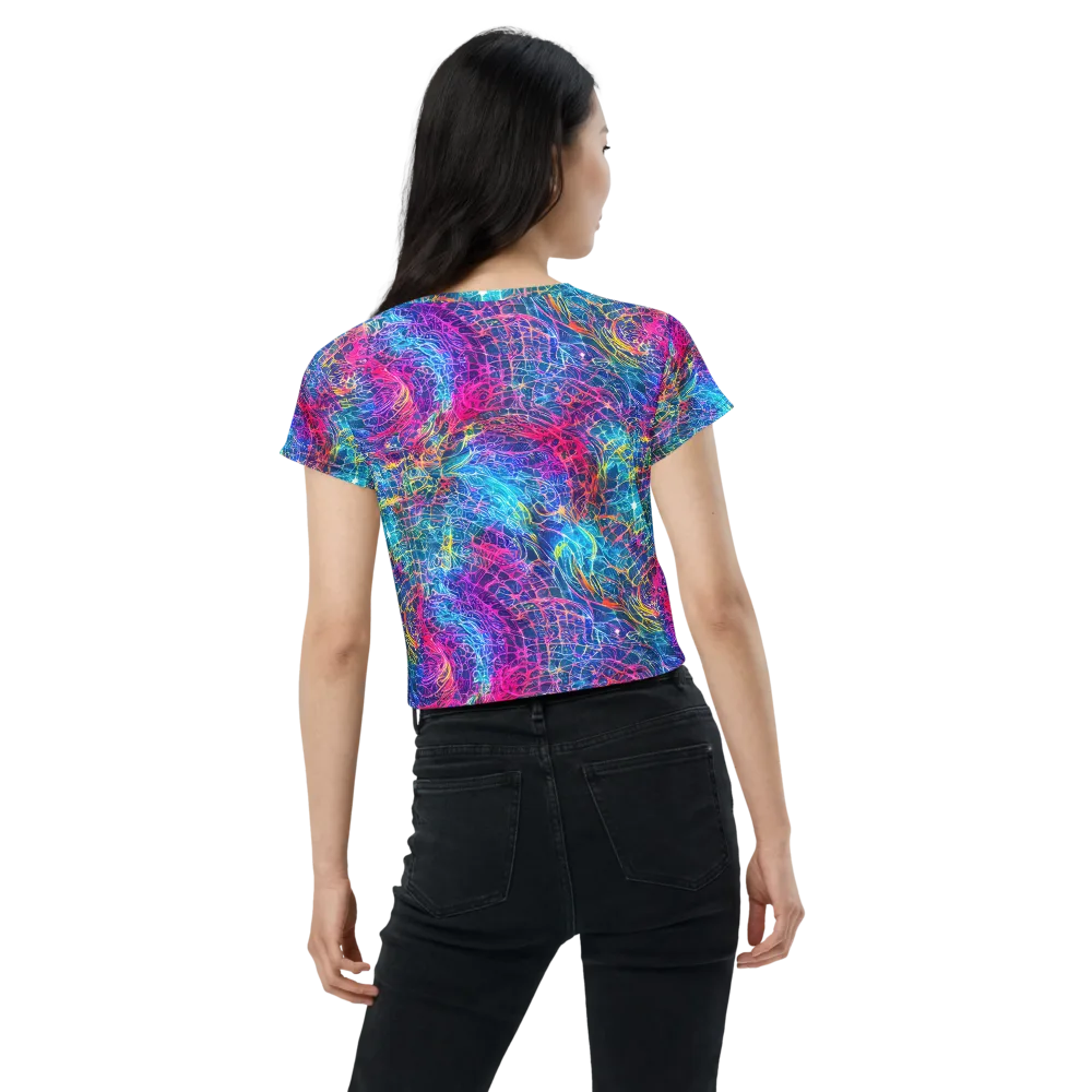 Hypercolor Rapture on Crop Tee — Back