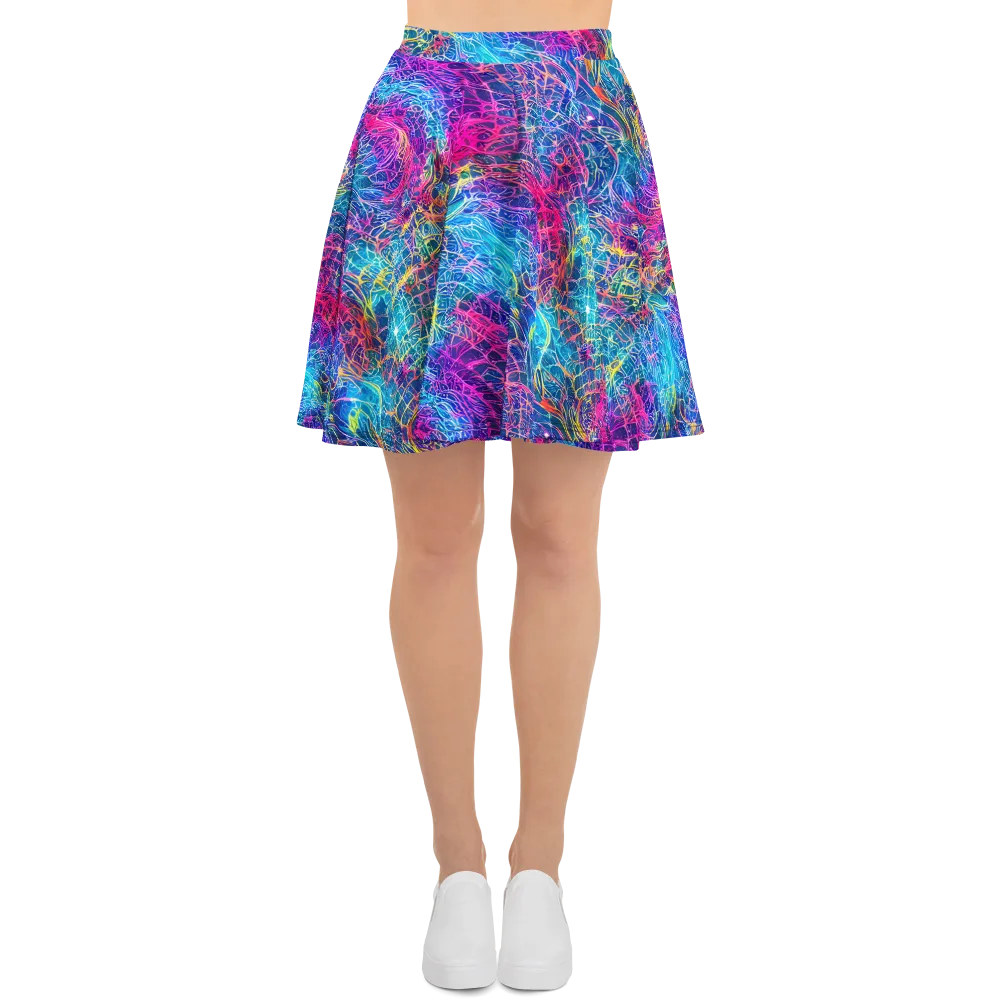 Hypercolor Rapture on Skater Skirt — Front