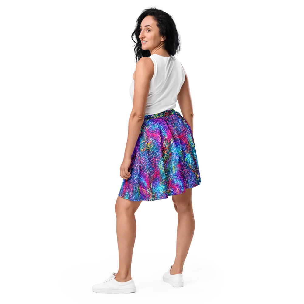 Hypercolor Rapture on Skater Skirt — Back